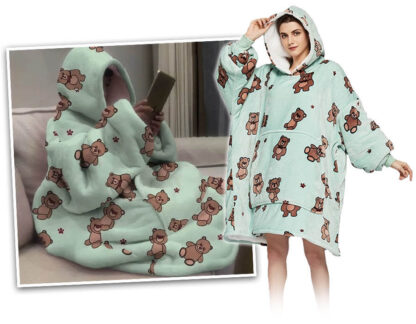 Fleece deken met mouwen SnugHug