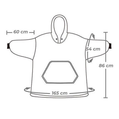 Fleece deken met mouwen SnugHug-middle