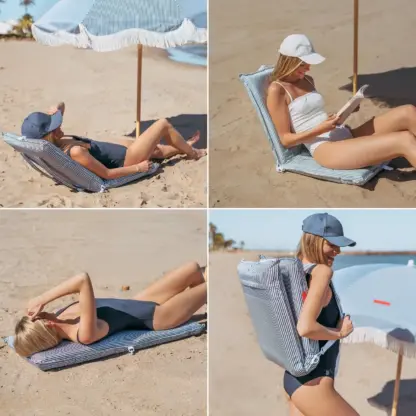 BECHAIR™ składane tapicerowane oparcie plażowe