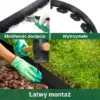 EasyBorder™ plastikowy obrzeże trawnika z gwoździami - 10m