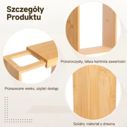 ClearGrain™ drewniano-akrylowy pojemnik do przechowywania (3 szt.)