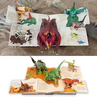 DinoPop™ 3D encyklopedia dinozaurów z efektem pop-up