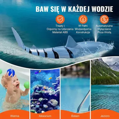 JawHunter™ zdalnie sterowany rekin-zabawka żarłacz biały