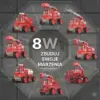 MagnaFleet™ 8 w 1 magnetyczny zestaw konstrukcyjny z płytek