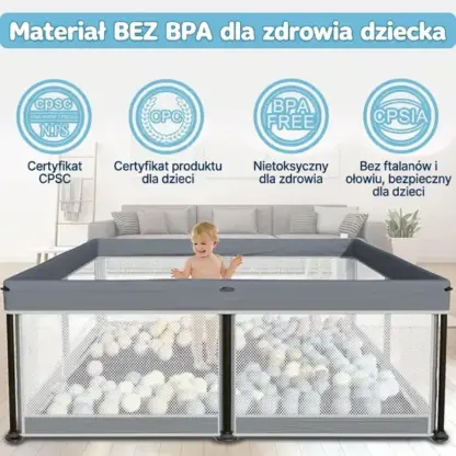 NestPlay™ składany kojec dla dziecka (127 x 127 cm)