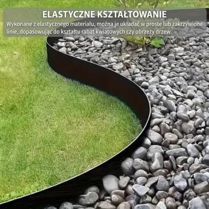 EasyBorder™ plastikowy obrzeże trawnika z gwoździami - 10m