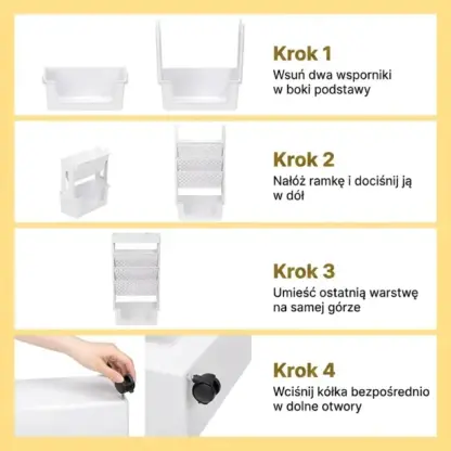 BookCart™ pięciopoziomowy regał na książki na kółkach