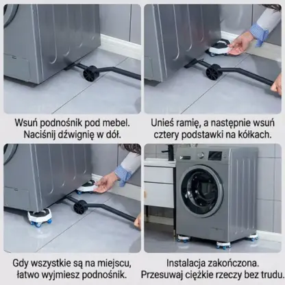 FurnyFlex™ zestaw kółek transportowych do mebli