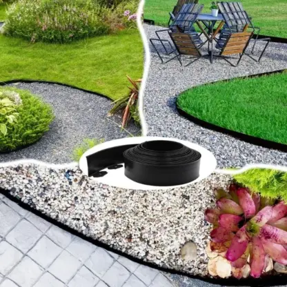 EasyBorder™ plastikowy obrzeże trawnika z gwoździami - 10m