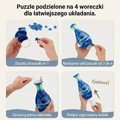 ArtVase™ waza puzzle 3D inspirowana dziełami Van Gogha-middle