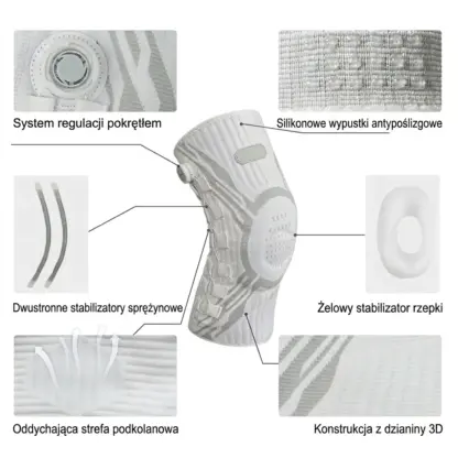 Athlexa™ regulowane pokrętłem kompresyjne stabilizatory kolan – 2 sztuk-middle