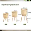 RattanBloom™ stojące donice z rattanu-middle