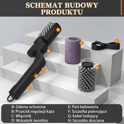 CharBlaze™ elektryczna szczotka do czyszczenia grilla-middle