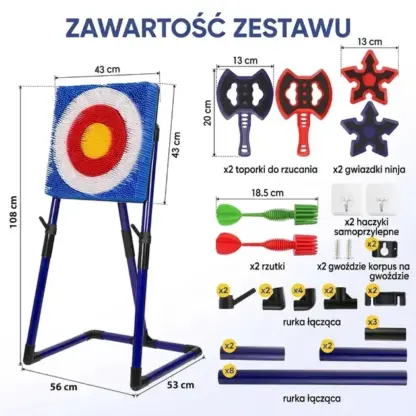 AimStrike™ gra w rzucanie toporem i shurikenami dla dzieci-middle