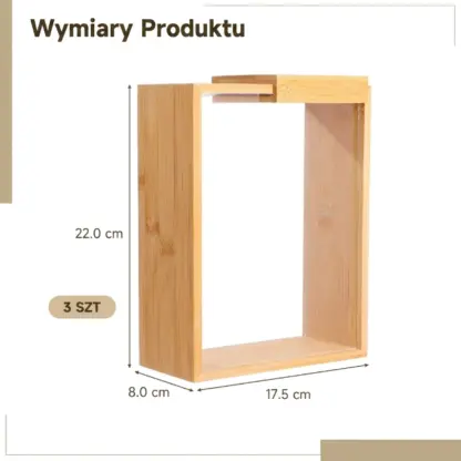 ClearGrain™ drewniano-akrylowy pojemnik do przechowywania (3 szt.)-middle