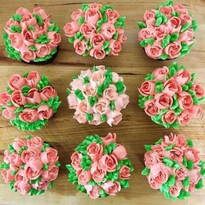 Conjunto de decorações florais para bolos-middle