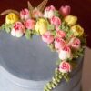 Conjunto de decorações florais para bolos-middle