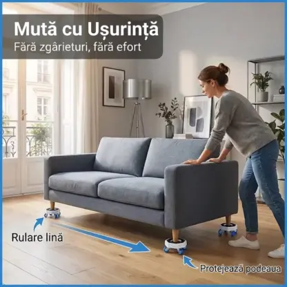 FurnyFlex™ set de rotile pentru transport mobilier