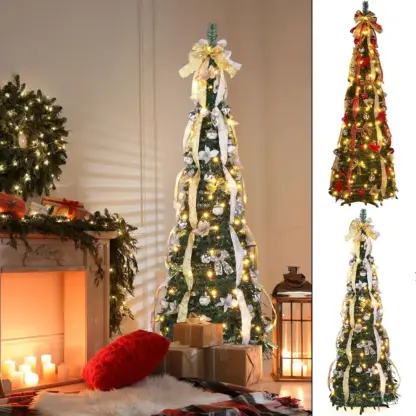 MerryPine™ Pom de Crăciun pliabil pre-decorat