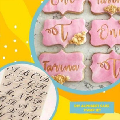 Set de ștampile alfabet pentru decorarea torturilor