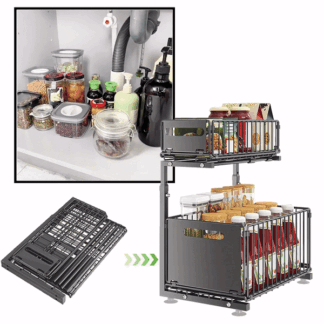 SinkSlide™ organizator cu sertar glisant pe 2 niveluri