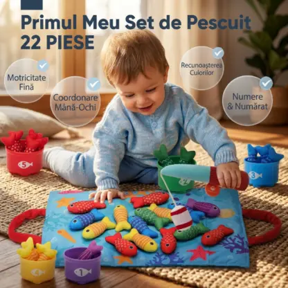 HookaPlay™ joc Montessori de pescuit și sortare pentru micuți