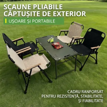 ComfyCamper™ scaun de camping pliant capitonat