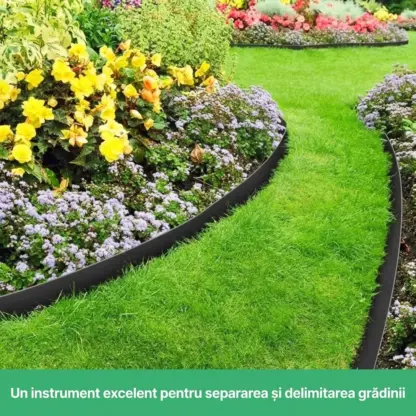 EasyBorder™ bordură din plastic pentru gazon cu cuie - 10m
