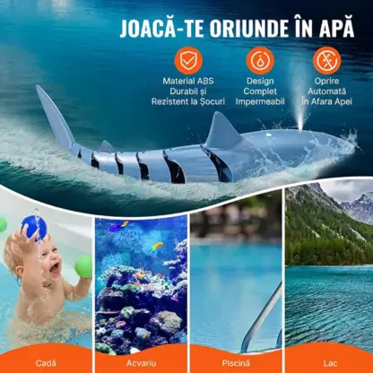 JawHunter™ jucărie cu telecomandă rechin alb
