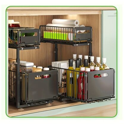 SinkSlide™ organizator cu sertar glisant pe 2 niveluri