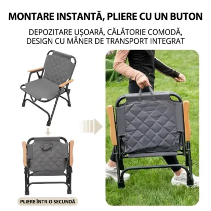 ComfyCamper™ scaun de camping pliant capitonat