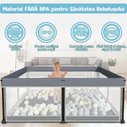 NestPlay™ țarc de joacă pliabil pentru bebeluși (127 x 127 cm)