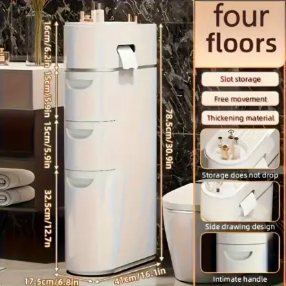 StoreLux™ raft de depozitare de lux pentru spațiile dintre mobilă - 4 niveluri