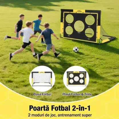 SoccerShot™ poartă de fotbal pentru copii cu țintă