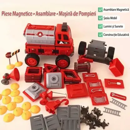 MagnaFleet™ 8 în 1 cutie de asamblare cu plăci magnetice