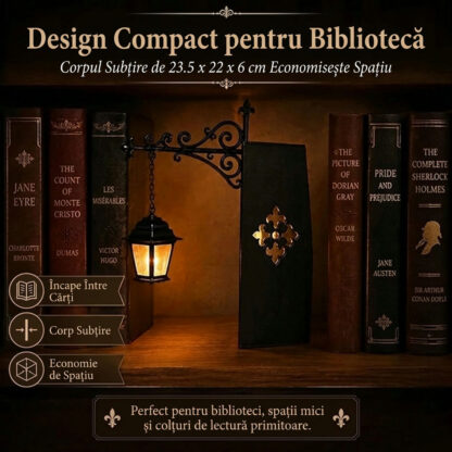ShelfWisp™ lanternă fantomă pentru bibliotecă – 2 buc.