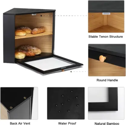 CornerPantry™ cutie de pâine pe colț cu două straturi