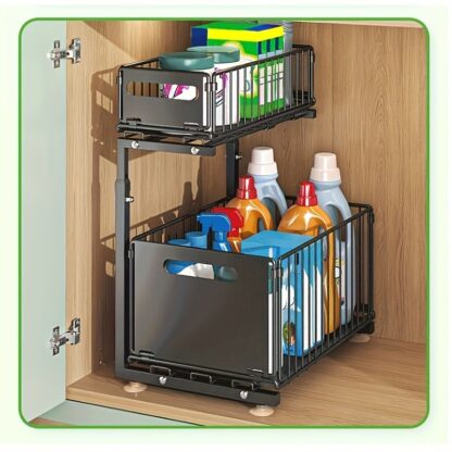 SinkSlide™ organizator cu sertar glisant pe 2 niveluri