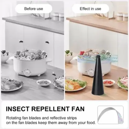 FlyAway™ Fly Repellent Ventilator de masă - pachet de 2