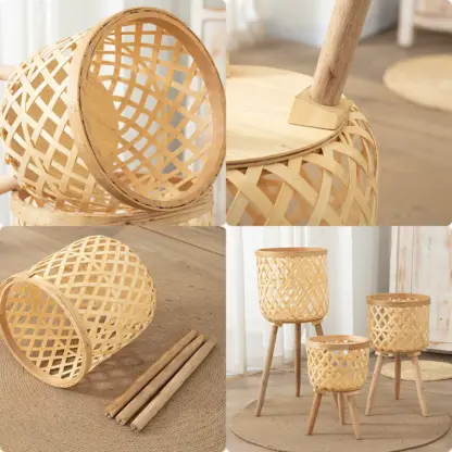 RattanBloom™ ghivece de flori din ratan, de tip floor-standing-middle