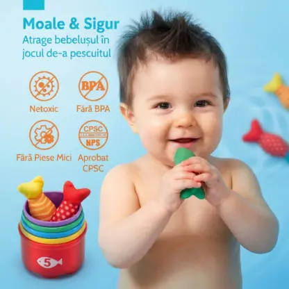 HookaPlay™ joc Montessori de pescuit și sortare pentru micuți-middle