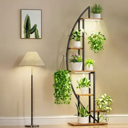 Moonflower™ Suport pentru plante în formă de semilună cu iluminare-middle