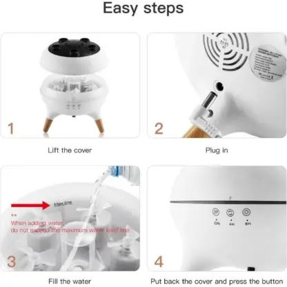 JellyMist™ difuzor LED și umidificator de aer cu design de meduză-middle