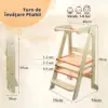 BabyTower™ turn de învățare din lemn, ajustabil-middle
