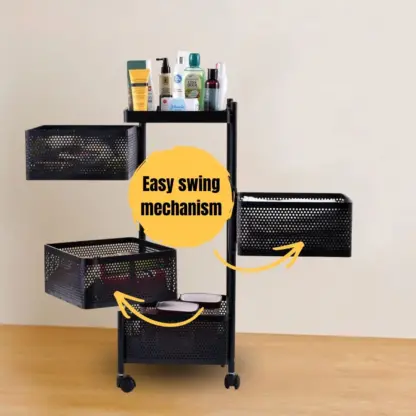 SpinRack™ rotirajući kolica sa policama - 4 nivoa