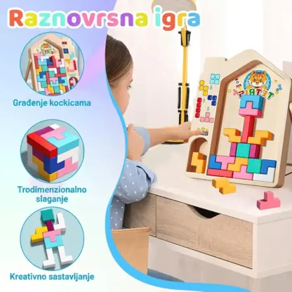 Drvena igra sa kockama za decu TetriWood™
