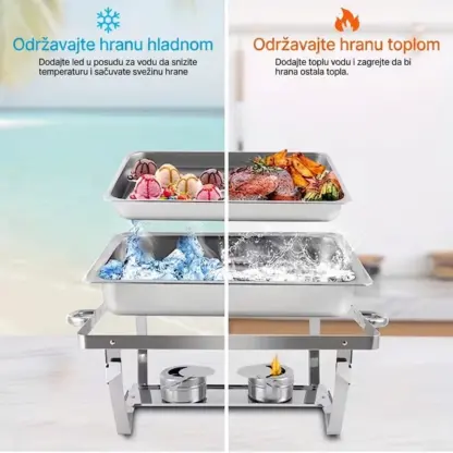 BuffetPro™ posuda za podgrevanje hrane sa dva odeljka