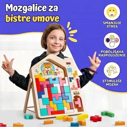 Drvena igra sa kockama za decu TetriWood™