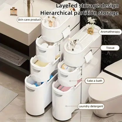 StoreLux™ luksuzna polica za odlaganje za prostore između nameštaja – 4 nivoa-middle