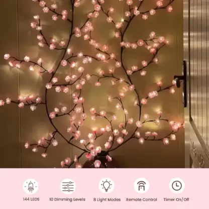 FloraVine™ nástenné svetlá s kvetinovými vínami - 144 LED